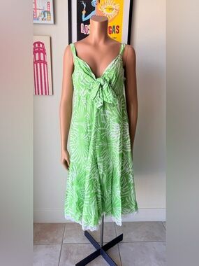 Green Tie-Front Sundress - Women's Beach Dress